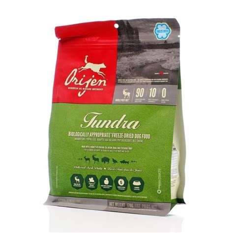 Certified organic fruits and vegetables provide essential vitamins, minerals, and fiber. Orijen Tundra Freeze Dried Adult Dog Food 170g - [ERROR ...