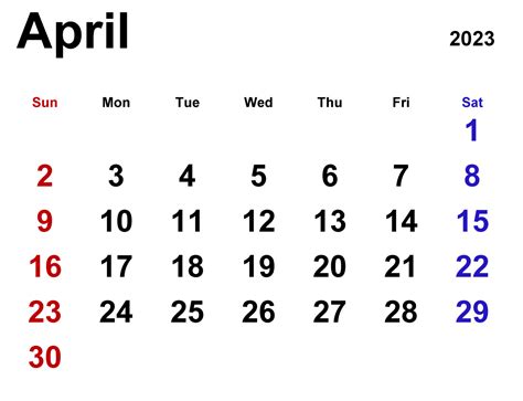 😍 Free April 2023 Calendar Printable Template 😍 Pdf