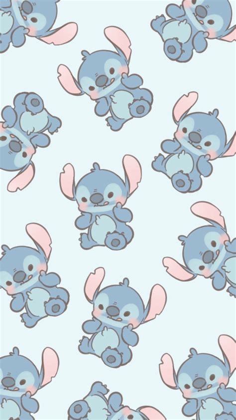 Blue Cute Home Screen Aesthetic Stitch Wallpaper Merryheyn
