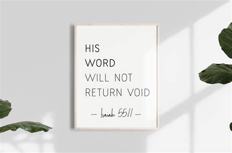 His Word Will Not Return Void Scripture Signs Bible Verse Etsy