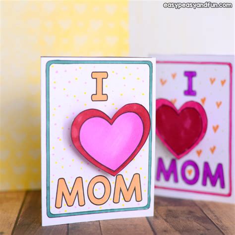 Homemade mother's day card ideas. Simple Mothers Day Card Idea - Easy Peasy and Fun
