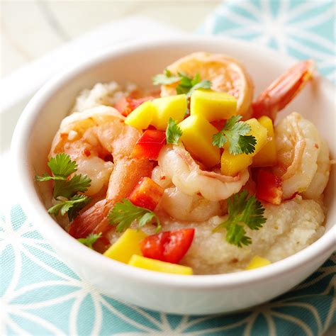 Boiled shrimp marinated overnight in onion, bayleaf, lemons and a crab boil mixture, perfect shrimp is always fresh and plentiful here in the carolinas. Lime-Marinated Shrimp with Grits Recipe | EatingWell