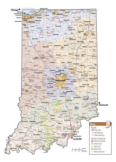 Indiana State Map Printable Printable Maps
