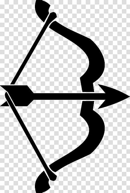Bow And Arrow Archery Hunting Drawing Line Symbol Blackandwhite