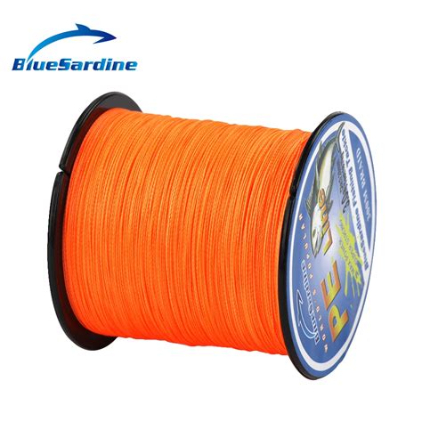 Bluesardine 300m Multifilament Pe Braided Orange Fishing Line Super