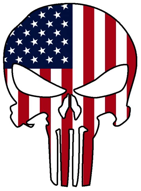 Punisher Skull Military American Flag #2 Us Sticker Decal Large 8