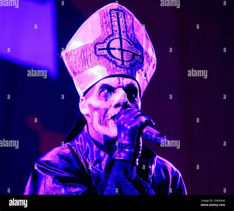 papa emeritus ii of the swedish heavy metal band ghost b c performs in concert at the baltimore