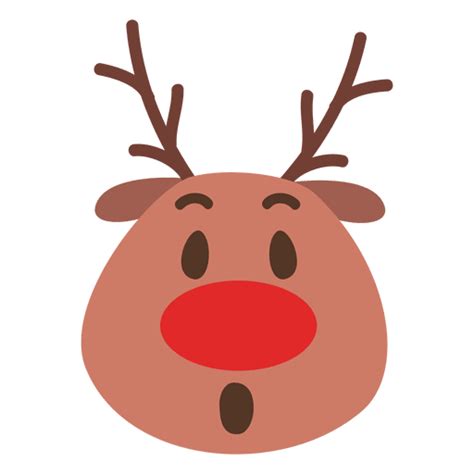 Surprise Reindeer Face Emoticon 52 Transparent Png And Svg Vector File