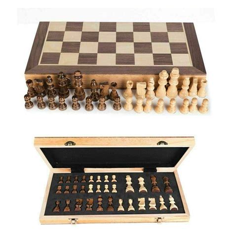 Evergd Wooden Chess Set Magnetic Pieces Travel Chess Set For Kids