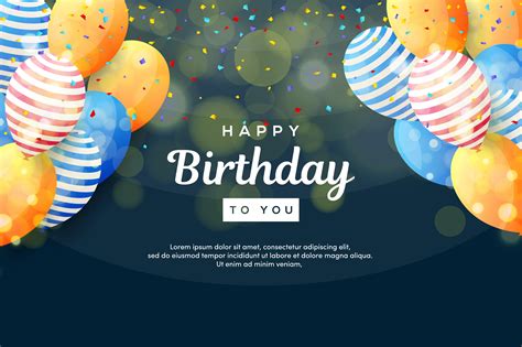 Birthday Backgrounds With Confetti And Colorful Balloons 1225142 Vector