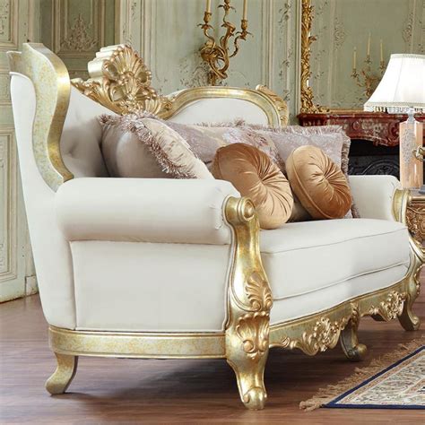 Victorian White Tufted Leather Sofa Set 3 Pcs Traditional Homey Design