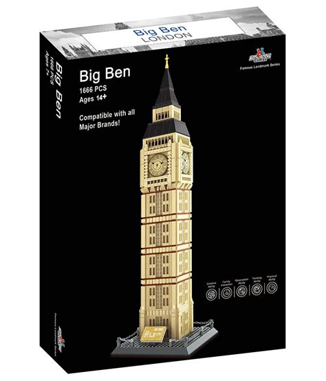 Buy Apostrophe Games Big Ben Building Block Set 1666 Pieces Londons