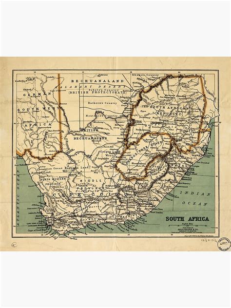 Map Of South Africa 1899 Poster By Allhistory Redbubble