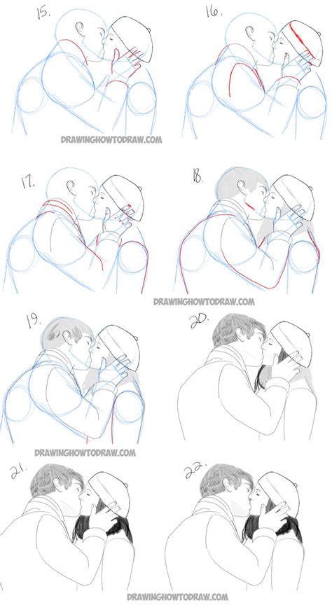 Here presented 54+ couple kissing drawing images for free to download, print or share. How to Draw Romantic Kisses Between Two Lovers - Step by ...