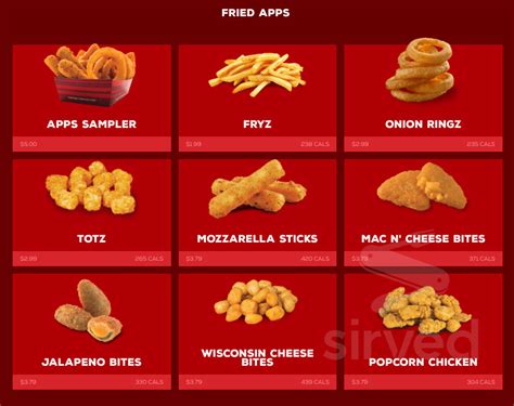 Sheetz menu in Buckhannon, West Virginia, USA