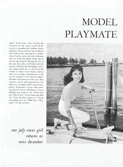 Joyce In Playmate Of The Month Pictorial Pipe And Pjs The Fifties