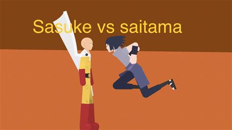 Saitama Vs Sasuke Stick Nodes Fight Naruto Vs One Punch