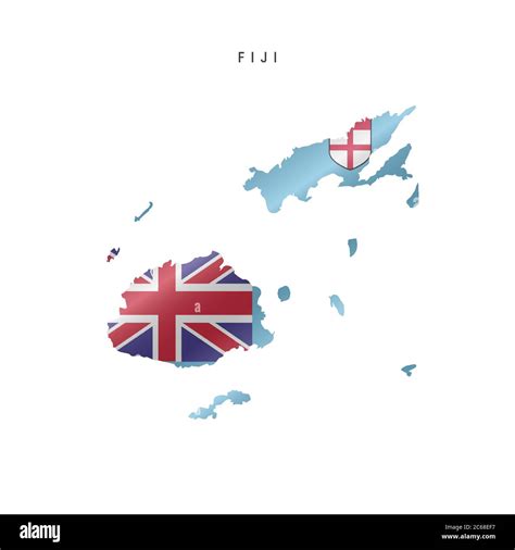 detailed waving flag map of fiji vector map with masked flag stock vector image and art alamy