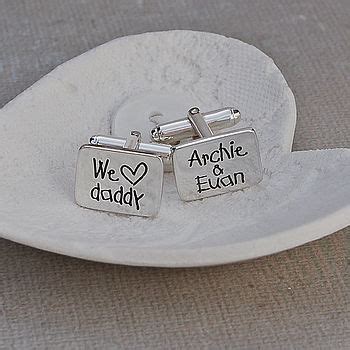 Personalised Silver Love Daddy Cufflinks By Indivijewels