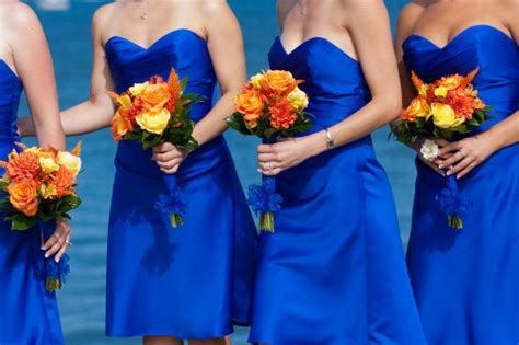 Check out zazzle's create your own invitation templates and select your options for size, shape and more. Cobalt Blue Bridesmaid Dresses | Cobalt blue and orange ...
