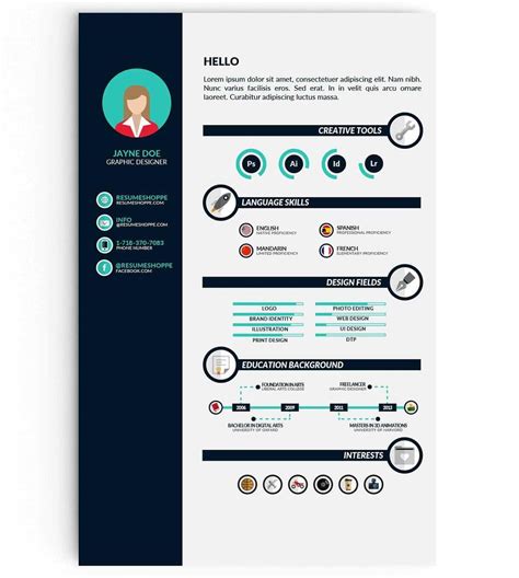 Infographic Resume 27 Free Sample Example Format Download Riset