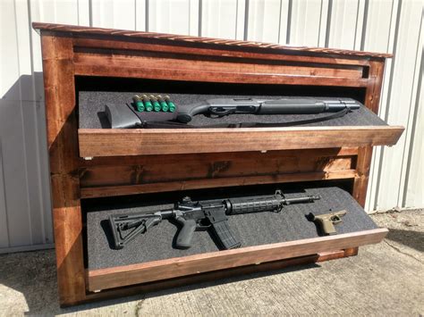 Coat Rack Hidden Gun Storage Shelf With Dual Drop Down Concealed