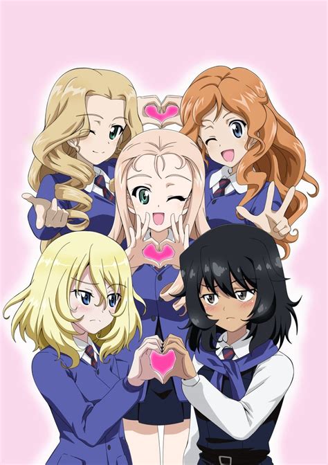 Andou Oshida Marie Isabe And Sofue Girls Und Panzer Drawn By Nao