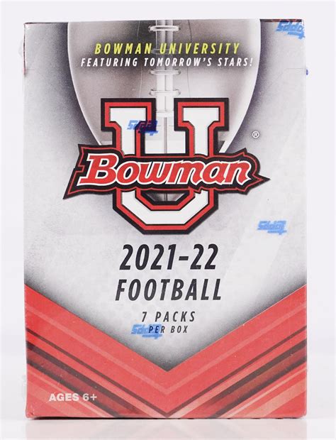 2022 Bowman University Football 7 Pack Blaster Box Da Card World