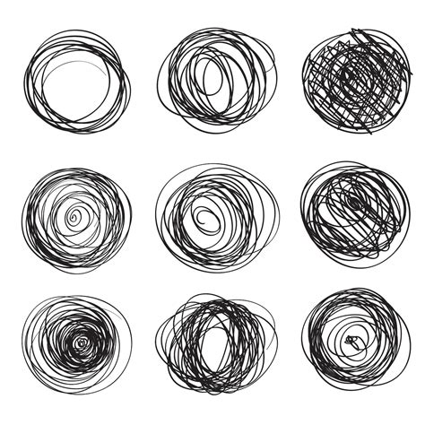 Premium Vector Big Set Of Abstract Chaotic Round Brush Strokes Sketch