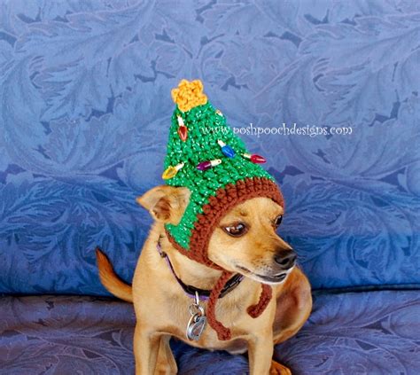 Posh Pooch Designs Christmas Tree Dog Hat Crochet Pattern