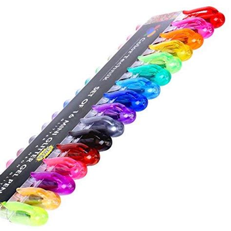 Glitter Gel Pens By Color Technik Set Of 16 Mini Glitter And Neon