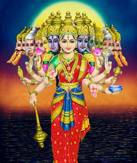 Adi Shakti Viswaroopam Shiva Parvati Images Shakti Goddess Durga