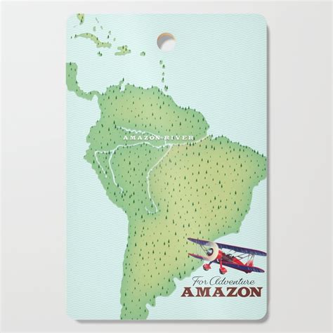 For Adventure Amazon Rainforest Brazil Map Cutting Board By Nicks