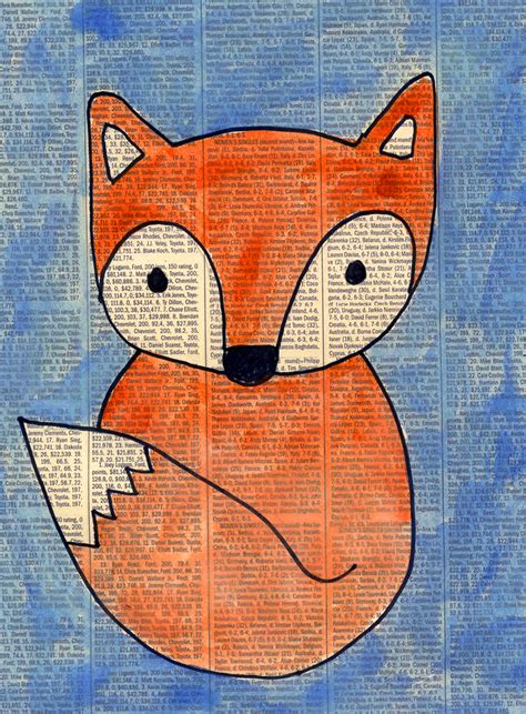Fox Painting On Newspaper Art Projects For Kids
