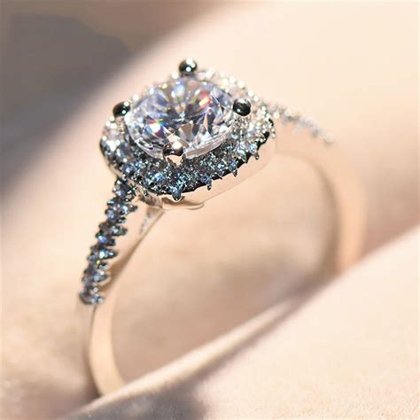 3 Carat Rhinestone Wedding Ring For Women Engagement Ring