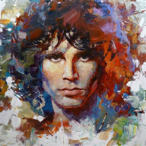 Celebrity Pop Art By Vadim Dolgov Jim Morrison Hand Painting Art