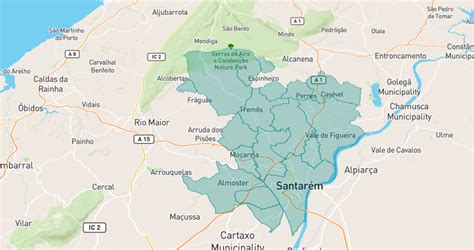 Distrito De Santarém Concelhos E Freguesias