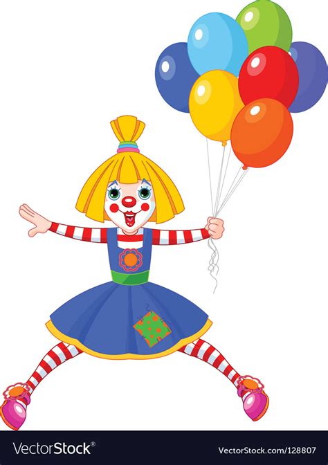 clown girl royalty free vector image vectorstock