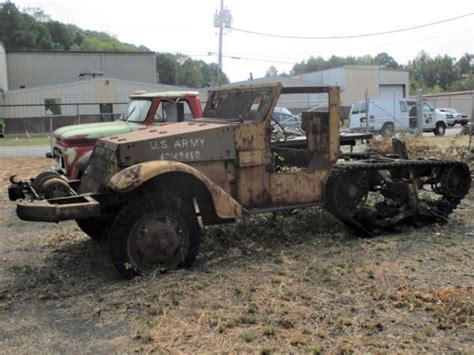 Auction Of Military Surplus Includes A Halftrack M20 6 Willys Jeeps
