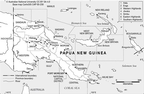 Papua New Guinea Base Cartogis Services Maps Online Anu