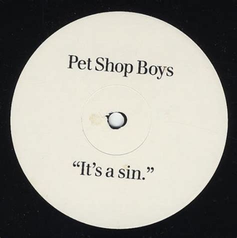 Pet Shop Boys It's A Sin UK Promo 12" Vinyl Record/Maxi Single 12R6158