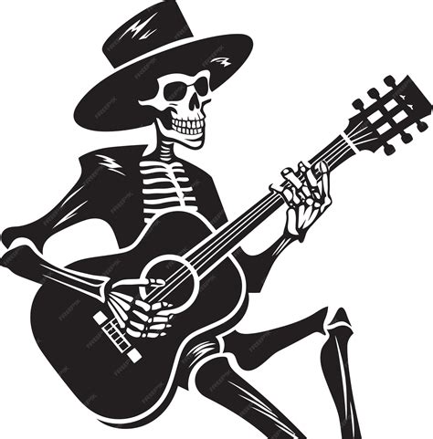 Premium Vector | Harmony of the haunted plucking from the pitcadaverous