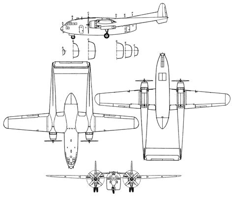 Fairchild C 119 Flying Boxcar Blueprint Download Free Blueprint For