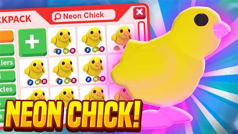 The higher a pet's rarity is, the more tasks you have to complete in order for them to level up to the next growth stage. HOW TO GET A FREE NEON CHICK IN ADOPT ME! Adopt Me 2020 ...