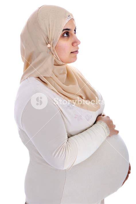 Muslim Arabic Pregnant Woman Royalty Free Stock Image Storyblocks
