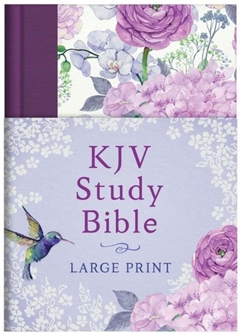 Kjv Study Bible Purple Hardback Large Print Book Introductions