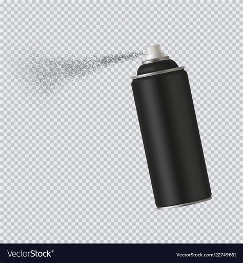 Black Spray Cans Spray Paint On Transparent Vector Image