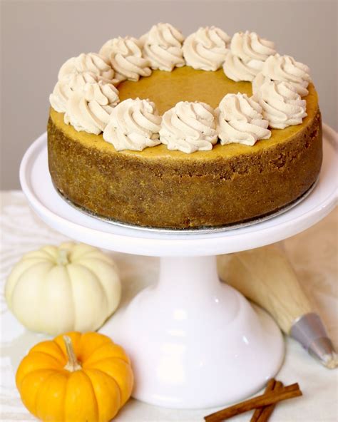 pumpkin cheesecake with maple spiced whipped cream the lindsay ann