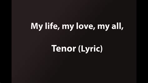 My Life My Love My All Tenor Lyric Melody Sectional Kirk Franklin Youtube