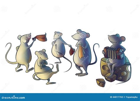 Die Katze Die Vom Haus Gegangen Wird Mäuse Fangen An Zu Tanzen Stock